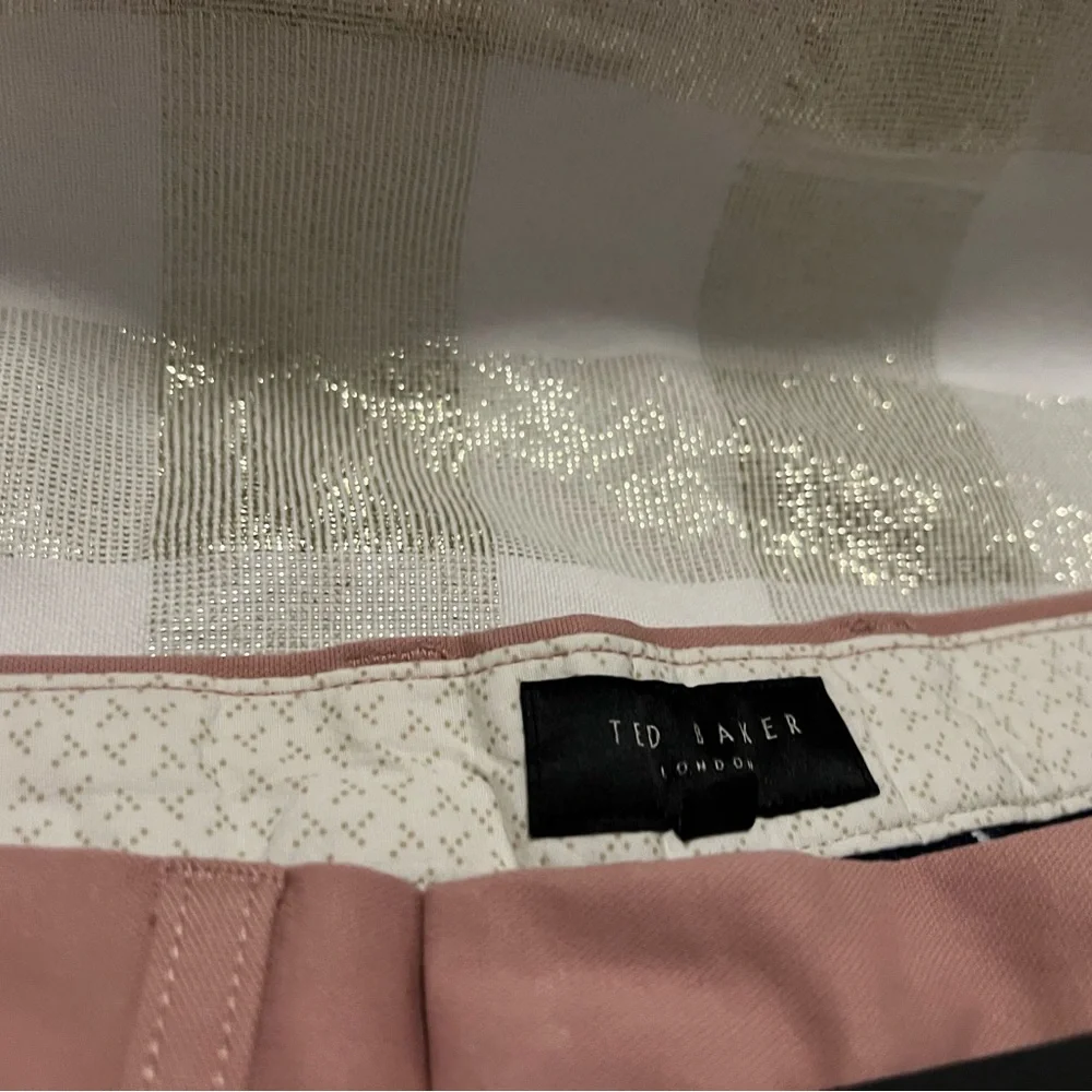 Ted Baker Light Pink Flat Front Shorts - Picture 6 of 8